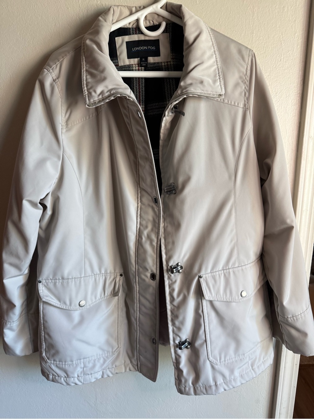 London Fog Women's Light Taupe Trench Coat